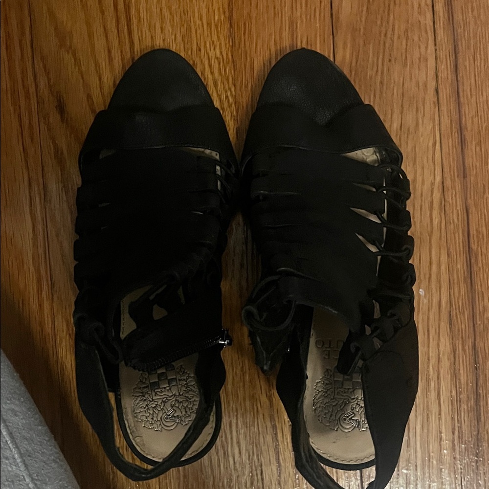 Vince Camuto Black Strappy Heels